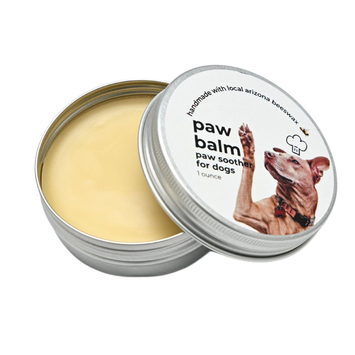 Dog Paw Balm | Handcrafted Dog Paw Balm made with Beeswax and Vitamin E to moisturize and soothe | Unscented | 1 oz. tin