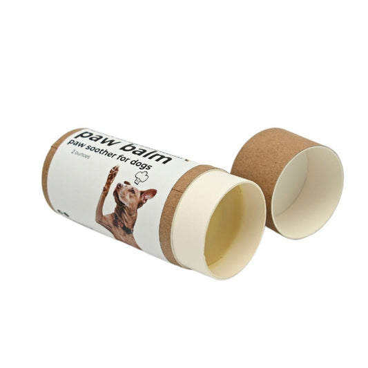 Dog Paw Balm Tube | Handcrafted Dog Paw Balm made with Beeswax and Vitamin E to moisturize and soothe | Unscented | 2 oz cardboard push tube