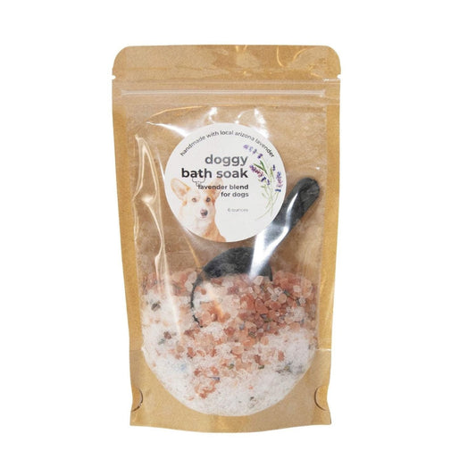 Calming Lavender Dog Bath Soaking Salts | Relaxing Spa Treatment for Dogs | Soothes & Cleanses Sensitive Skin | 6 ounces