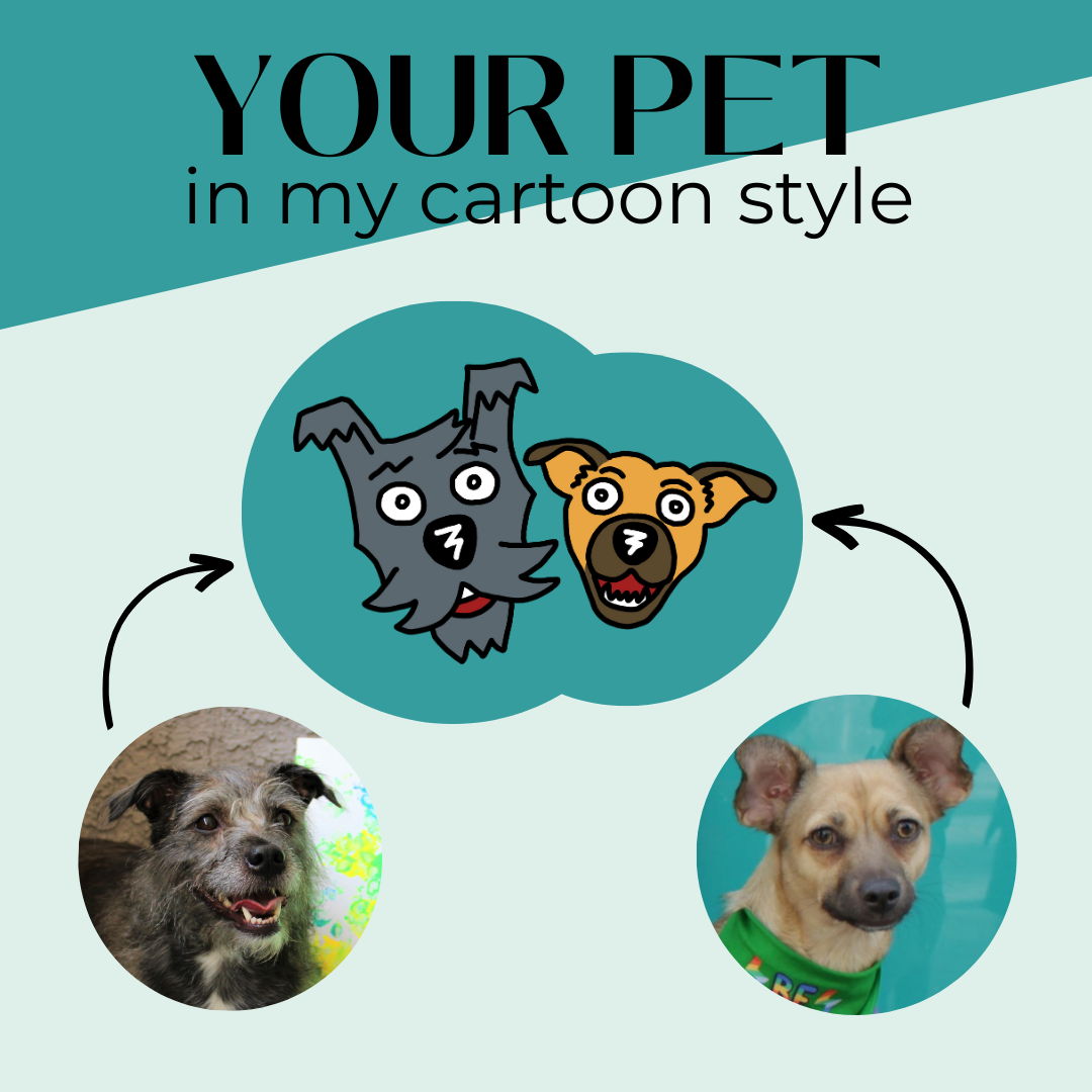 Your Pet in my Cartoon Style